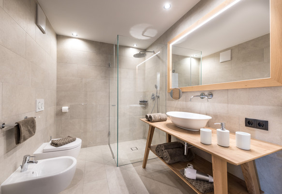 Foto del bagno Appartamenti in agriturismo Hoferhof