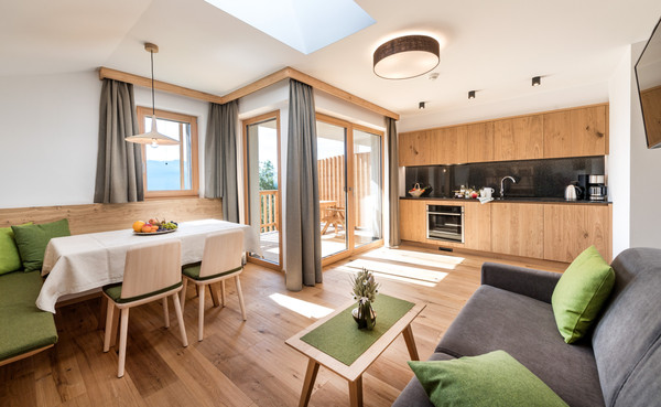 La zona giorno Appartamenti in agriturismo Hoferhof