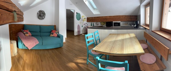 La zona giorno Appartamenti in agriturismo Hanselerhof