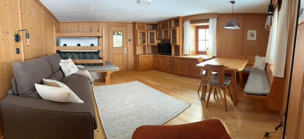 La zona giorno Appartamenti in agriturismo Hanselerhof