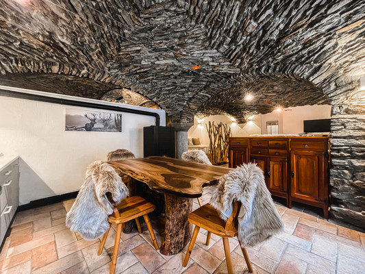La zona giorno Appartamento Volta di Champoluc