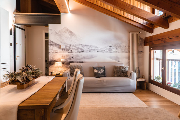 La zona giorno Residence Poluc Apartments