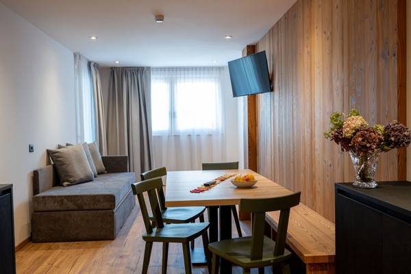 La zona giorno Residence Le Sort - Mountain Retreat