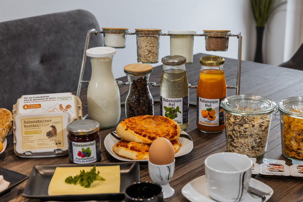 Das Frühstück Ferienwohnungen auf dem Bauernhof Rabensteinhof
