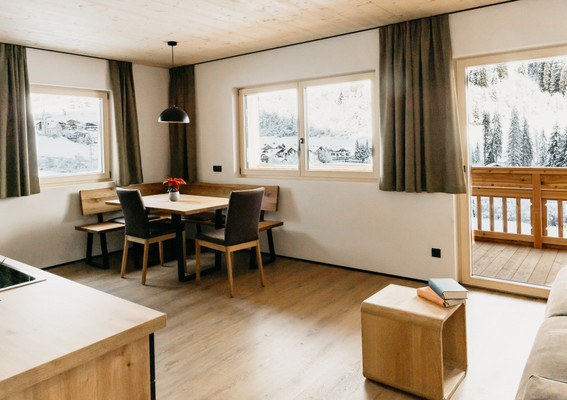 Der Wohnraum Ferienwohnungen auf dem Bauernhof Broslhof