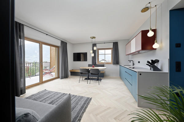 Der Wohnraum Ferienwohnungen auf dem Bauernhof Villa Rosa
