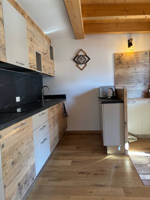Foto der Küche Wood Lodge - Pragma Apartments