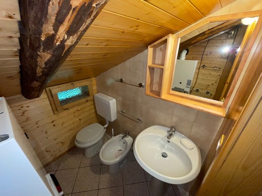 Foto del bagno Appartamento Baita Borgo La Fitta