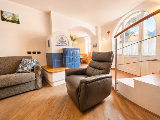 Der Wohnraum Ferienwohnung Casa Dolomitica