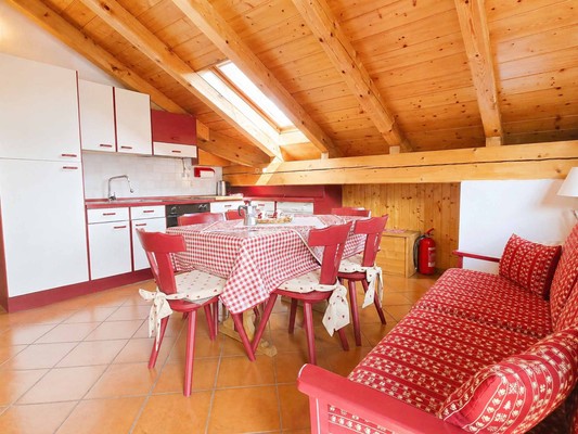 Der Wohnraum Ferienwohnung Cime di Fiemme