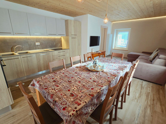 The living area Apartment La Perla di Fassa