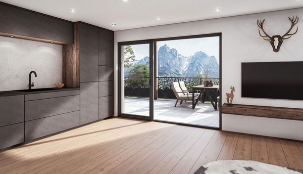 La zona giorno Appartamenti in agriturismo Krahof