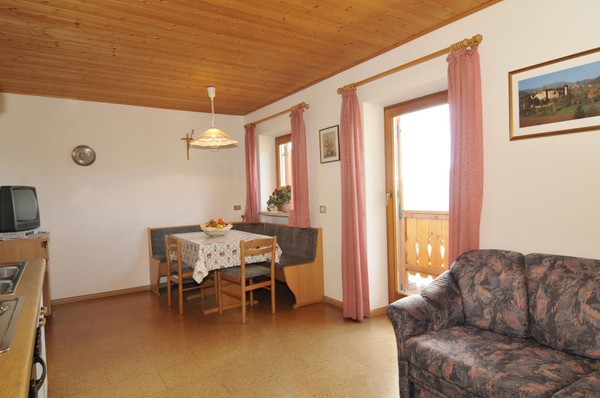 La zona giorno Appartamenti in agriturismo Fiziderhof