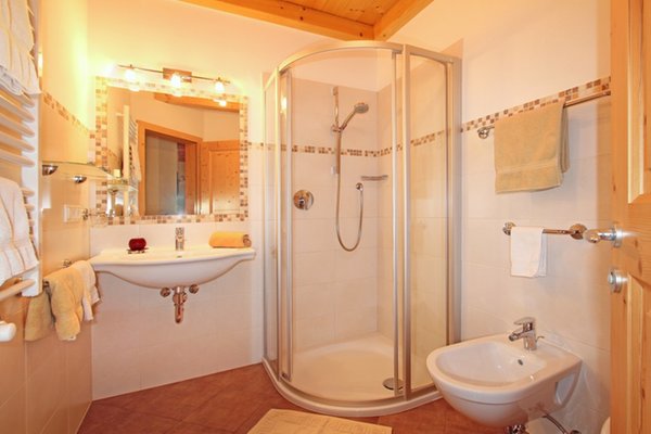 Foto del bagno Appartamenti in agriturismo Ronsolhof