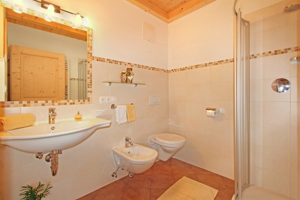 Foto del bagno Appartamenti in agriturismo Ronsolhof