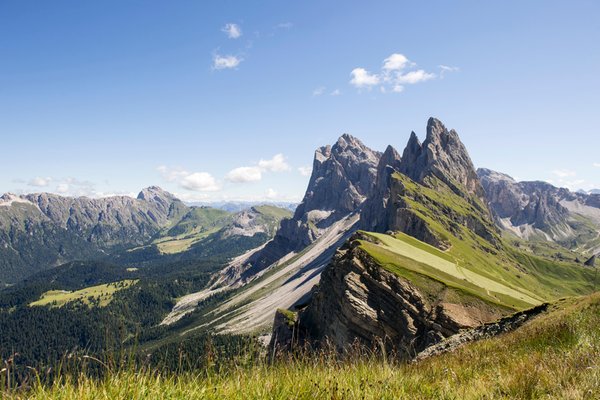 Caratteristica rappresentazione di Ortisei (Val Gardena)