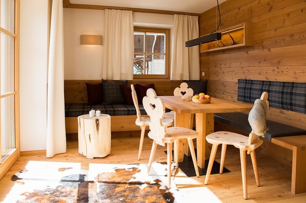 La zona giorno Appartamenti in agriturismo Aussergost