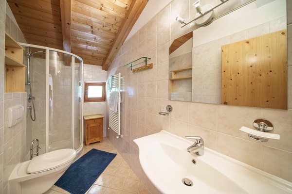 Foto del bagno Appartamenti in agriturismo Pristinger Hof