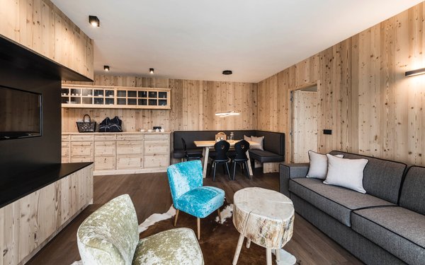 La zona giorno Residence Presulis