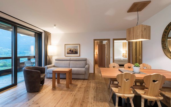 La zona giorno Residence Chalet Simonazzi