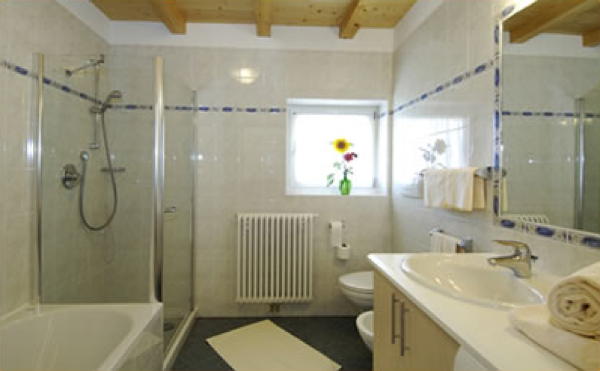 Foto del bagno Appartamenti in agriturismo Aichbühlerhof