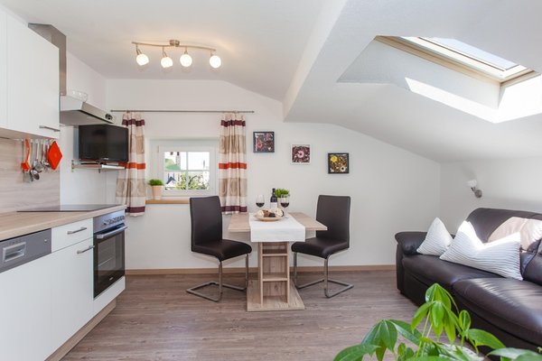 La zona giorno Residence Merlhof