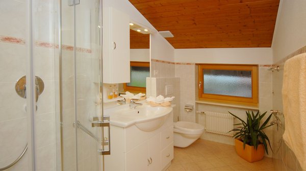 Foto del bagno Appartamenti in agriturismo Platzerhof