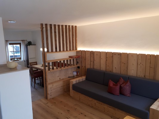 La zona giorno Appartamenti in agriturismo Runkerhof