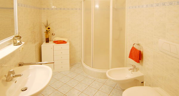 Foto del bagno Appartamenti in agriturismo Fingerhof