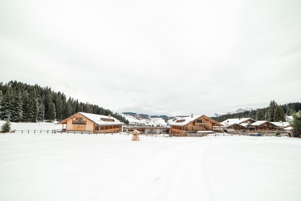 Foto esterno in inverno Tirler – Dolomites Living Hotel