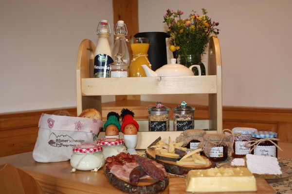 Das Frühstück B&B auf dem Bauernhof Römer Schwaige