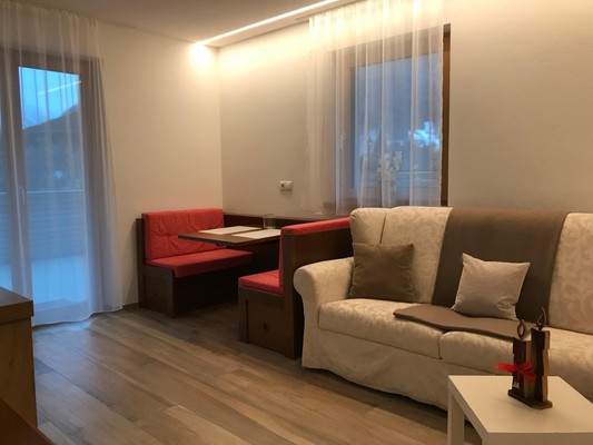 La zona giorno Garni + Appartamenti Seeber