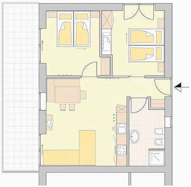 La planimetria Appartamenti In den Feldern