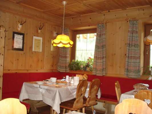 Il ristorante Riva di Tures Inderederhof