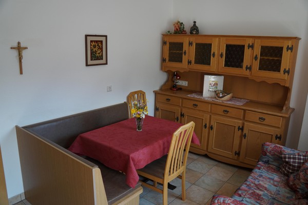 La zona giorno Appartamenti in agriturismo Tiblerhof