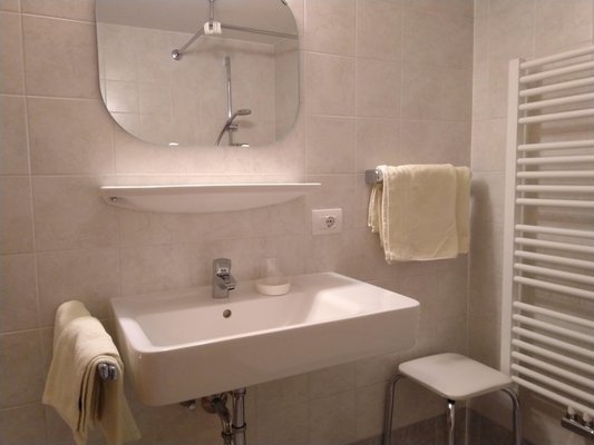 Foto del bagno Appartamenti in agriturismo Oberhollenze