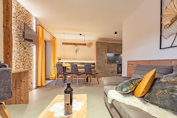 The living area Farmhouse apartments Voppichlhof