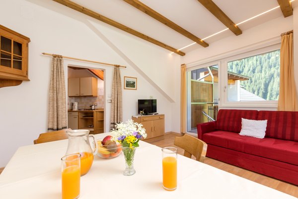La zona giorno Residence Sonneck