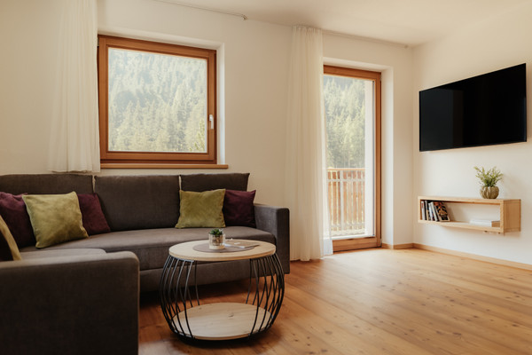 Das Wohnzimmer Untermairhof Appartements