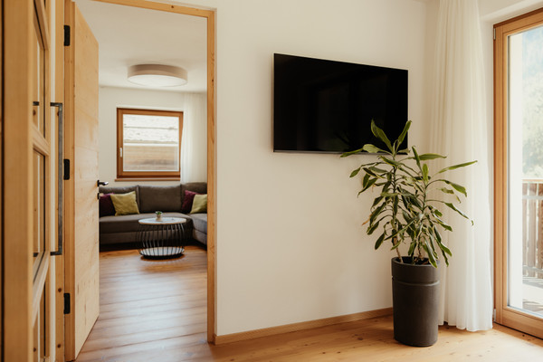 Das Wohnzimmer Untermairhof Appartements