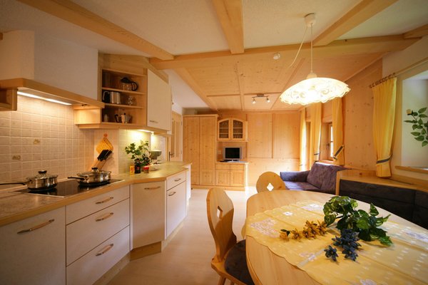 La zona giorno Appartamenti in agriturismo Grossgasteigerhof