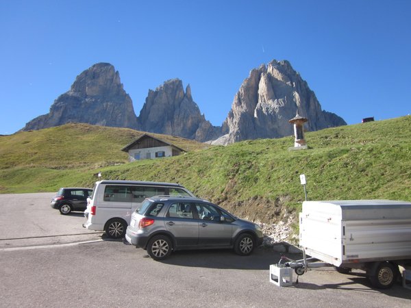 The car park Mountain Hut-Hotel Carlo Valentini