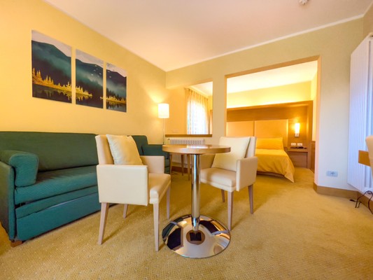 La zona giorno B&B Garni Villa Campitello