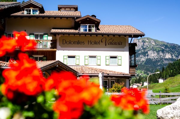 Foto esterno in estate Dolomites Hotel Valacia