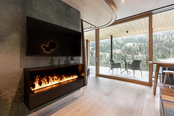 La zona giorno Latemar – Hotel Suites Spa