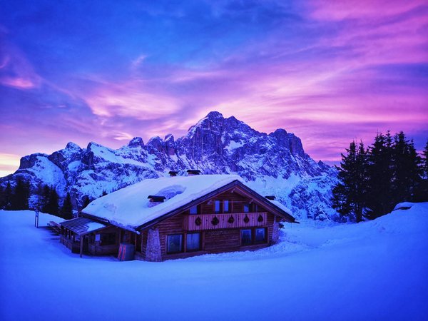 Foto invernale di presentazione Rifugio Ristoro Belvedere