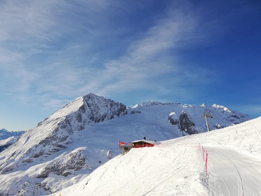 Panoramic view Rocca Pietore (Marmolada)