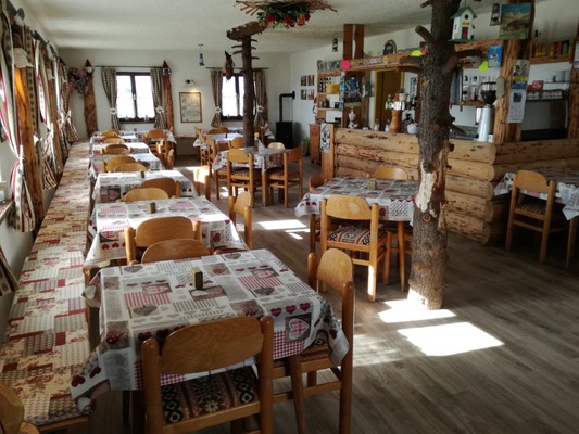 The restaurant Pozza di Fassa Passo San Nicolò