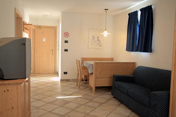 La zona giorno Montebel - Residence 3 stelle
