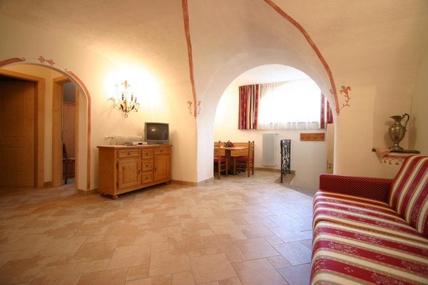 La zona giorno Residence Maso Chelò